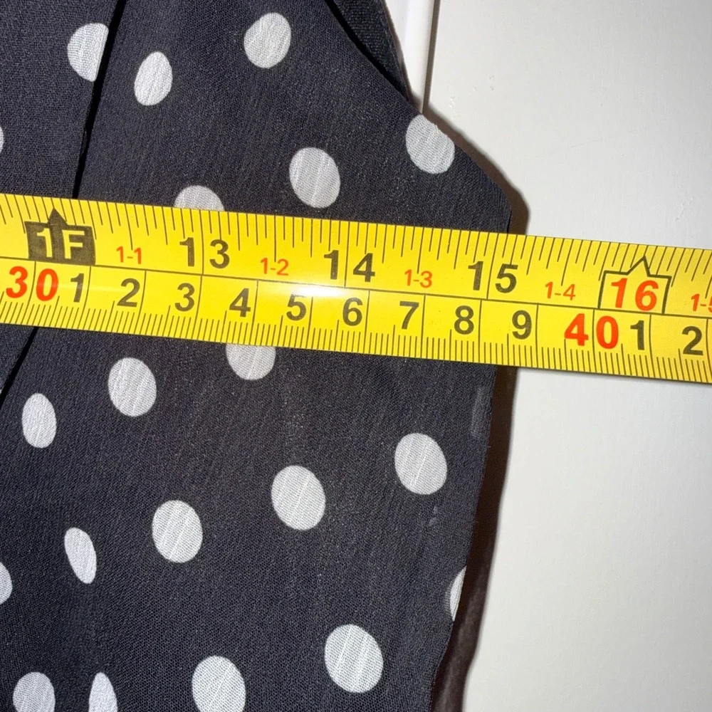 MSK Polka Dot y2k Dress Womens 10  Polyester Chiffon A-Line Sleeveless